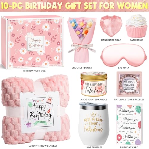 Birthday Gifts Basket for Women Mom Sister Her, Happy Birthday - Product Imagery