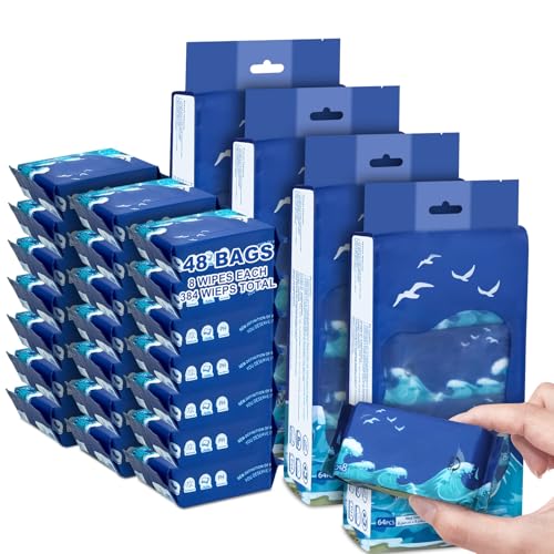 384 PCS Mini Travel Size Wet Wipes Hand Wipes Travel Size - twoworld Official Imagery - 1