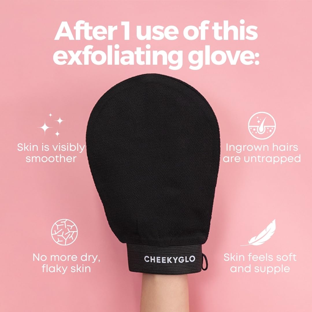 CheekyGlo Premium Exfoliating Glove   | 100% Vegan Viscose Body Scrub - View 3
