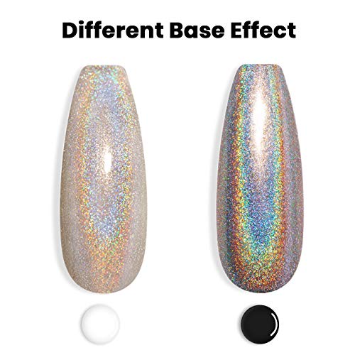 RARJSM Holographic Nail Polish Champagne Gold Gel Polish Halo - Product Imagery