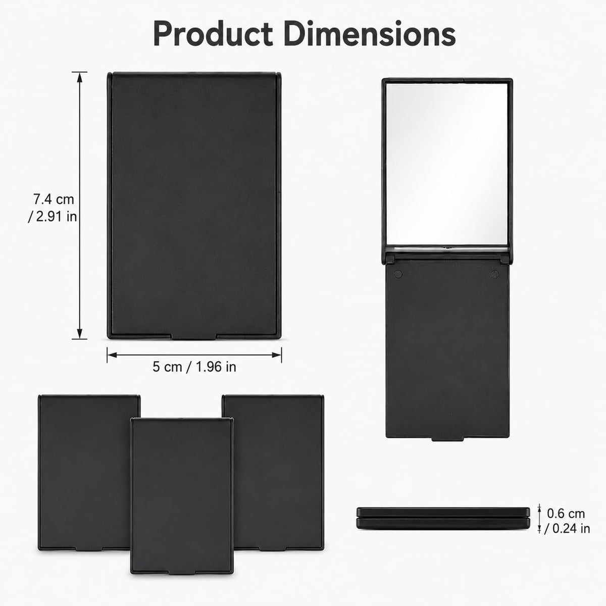 80 Pcs Mirror Compact Bulk Pocket Mini Mirrors for Men Women - VZYUVY Official Imagery - 4