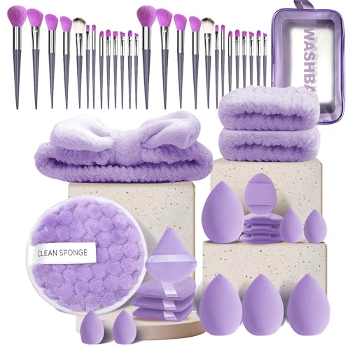 47Pcs Purple Makeup Brushes Set for Women Professional Multi - Jimmidy Official Imagery - 1