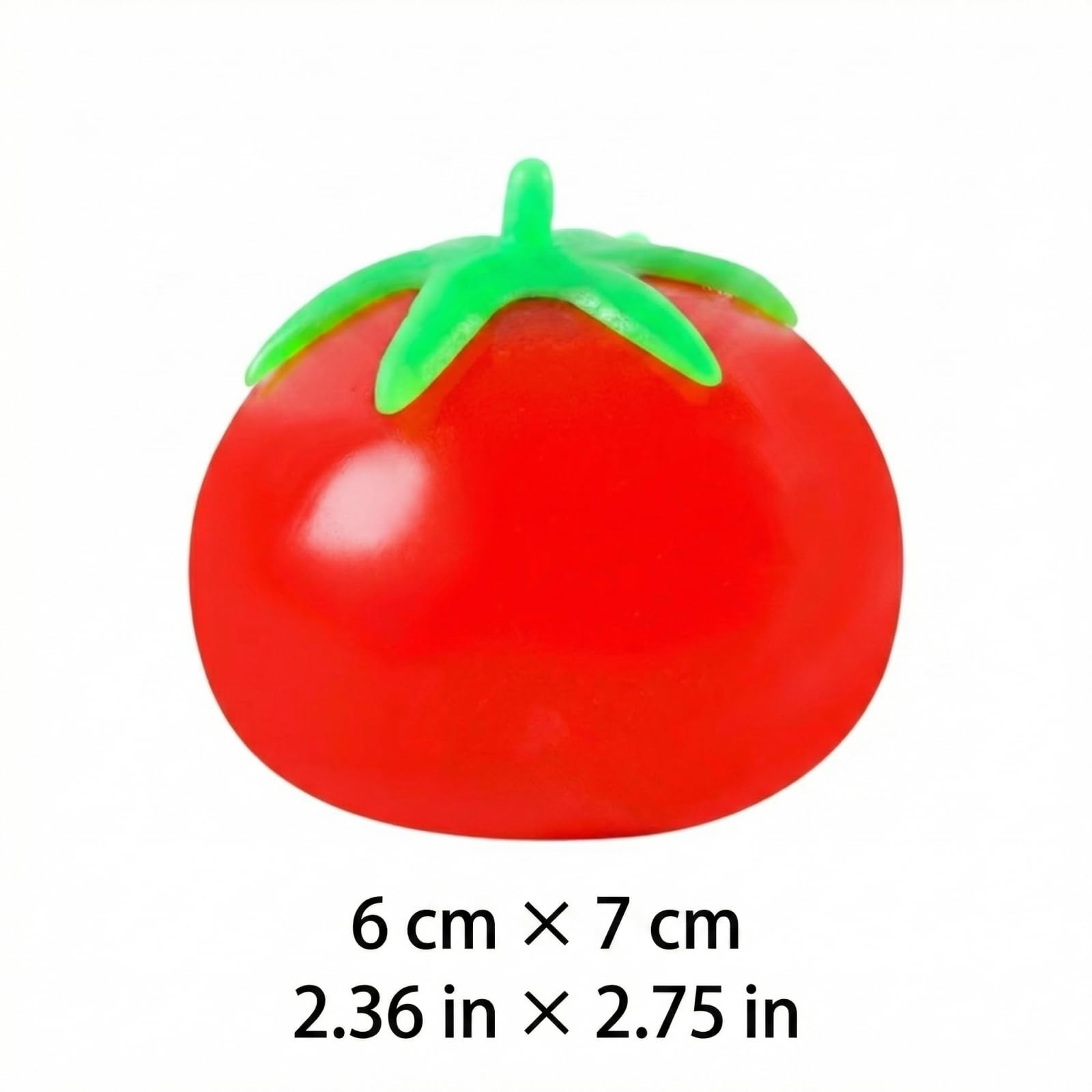 Realistic Tomato Stress Ball, 2.75 Inch Soft Slow Rising Fruit-Shaped - View 3