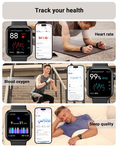 Tensky Smart Watch for Men/Women Android/iPhone/Samsung, Alexa - Product Imagery