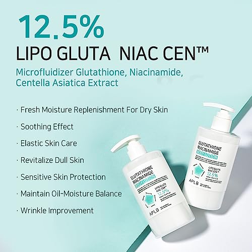 APLB Glutathione Niacinamide Body Lotion | LIPO GLUTA NIAC CEN™ - Product Imagery