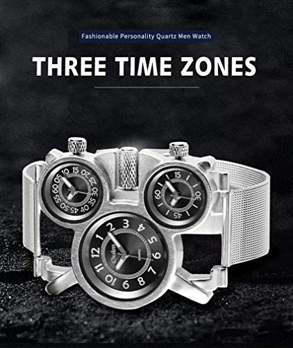 Oulm Military Watches with Three Movt Design and Stainless Steel - Product Imagery