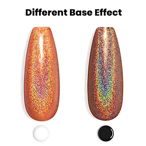 RARJSM Holographic Nail Polish Classic Orange Gel Polish Soak - Product Imagery
