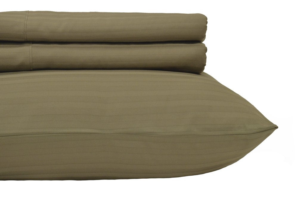 Royal Hotel Stripe Brown 580-Thread-Count 2pc / Pair - Product Imagery