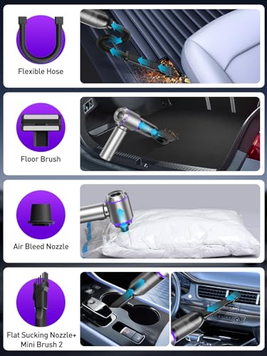 Vacuum/Air Duster Super Power Mini Car Vacuum Cleaner 4-in-1 air - Product Imagery