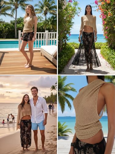 Women Sheer Poncho Top Sparkly Asymmetric Mesh Cover Up with - Product Imagery