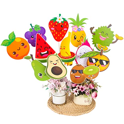 Tutti Frutti Party Centerpieces Sticks 24pcs Summer Fruit Table - Product Imagery
