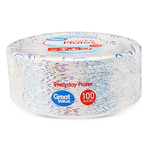 Great Value 8 5/8" Heavy Duty Premium Party Paper Plates, 100 ct - Product Imagery