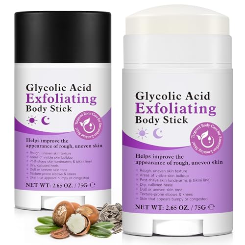 Glycolic Acid Body Scrub Stick for Rough & Bumpy Skin - 7% AHA + - Product Imagery