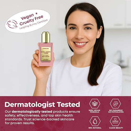 Collagen Face Serum with Rose – Firms Skin, Boosts Hydration, - Product Imagery