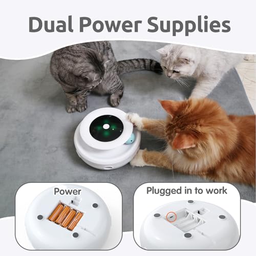 ORSDA 2in1 Interactive Toys for Indoor Cats, Timer Auto On/Off, - Product Imagery