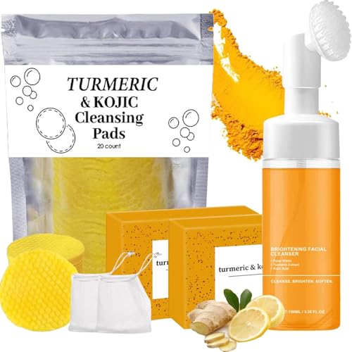 4Pcs Turmeric Wash and Care Three Piece Set,Turmeric Trio: - Product Imagery