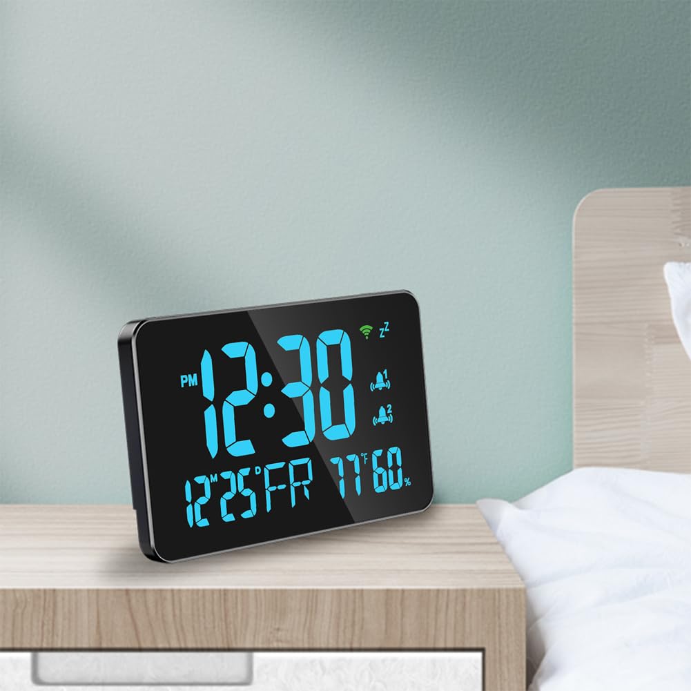 Walfront Tuya WiFi Digital Alarm Clock Calendar with LED - Walfront Official Imagery - 3