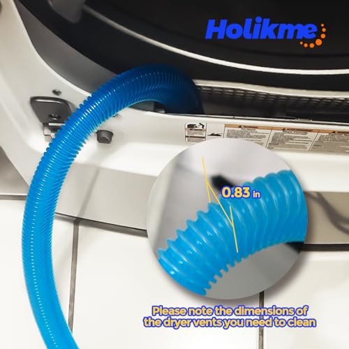 Holikme Dryer Vent Cleaner Kit – Blue Lint Vacuum Attachment - Product Imagery