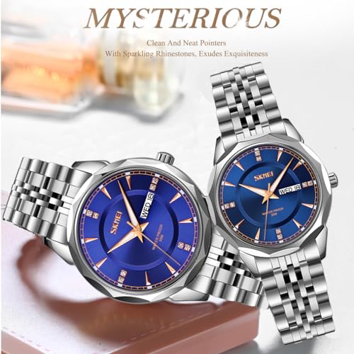 SKMEI Pair Watches for Couples Men and Women His and Hers Watch - Product Imagery