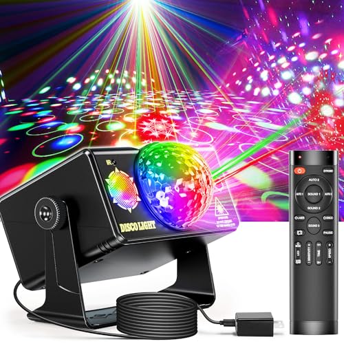 Party Lights, DJ Disco Light Disco Ball Light Sound Activated - Product Imagery