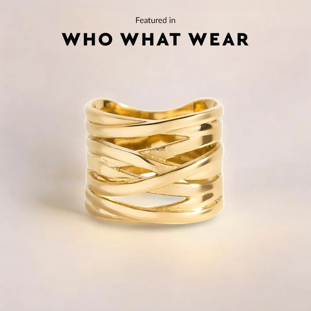 Mint Lily Wire Wrap Statement Ring for Women Stainless Steel - Mint & Lily Official Imagery - 7