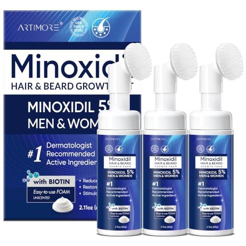 Artimore 5% Minoxidil Foam and Women, Minoxidil Foam for Hair and Beard, - Artimore Official Product View 1