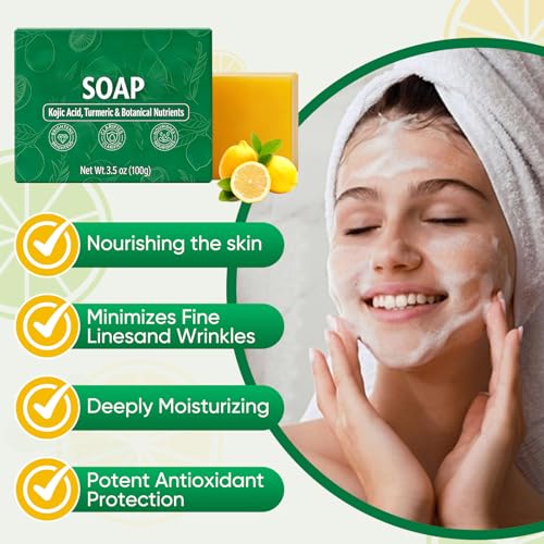 2Pcs Stemsoul Soap,Superfood Stemsoul Soaps,StemSoul Turmeric - Product Imagery