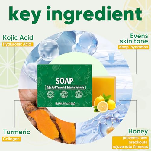 2Pcs Stemsoul Soap,Superfood Stemsoul Soaps,StemSoul Turmeric - Product Imagery