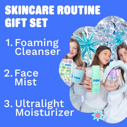 Skincare Cleanser, Moisturizer & Facial Mist Girls Birthday Gift - Product Imagery