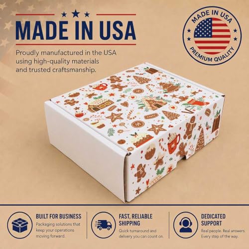 Ucanpack Gingerbread Holiday Collection Print Corrugated Mailer - Product Imagery
