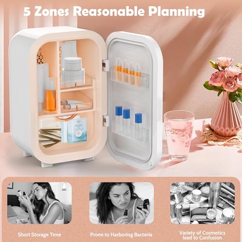 22L Mini Skincare Fridge, Small Personal Makeup Refrigerator - Product Imagery