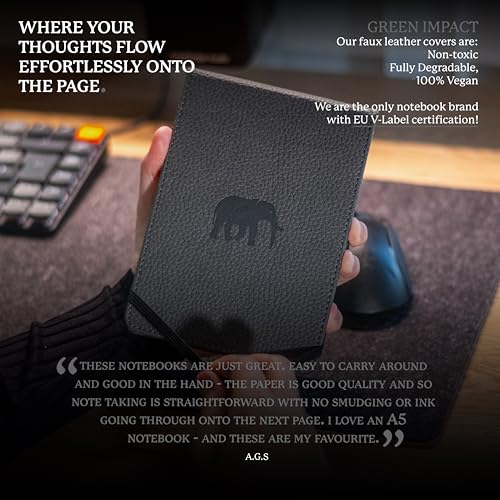 Dingbats* - Wildlife Dotted Reporter A6 Notebook - PU Leather - Product Imagery