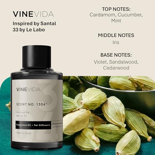 VINEVIDA Santal Bliss Fragrance Oil for Cold Air Diffusers 4 Fl - Product Imagery