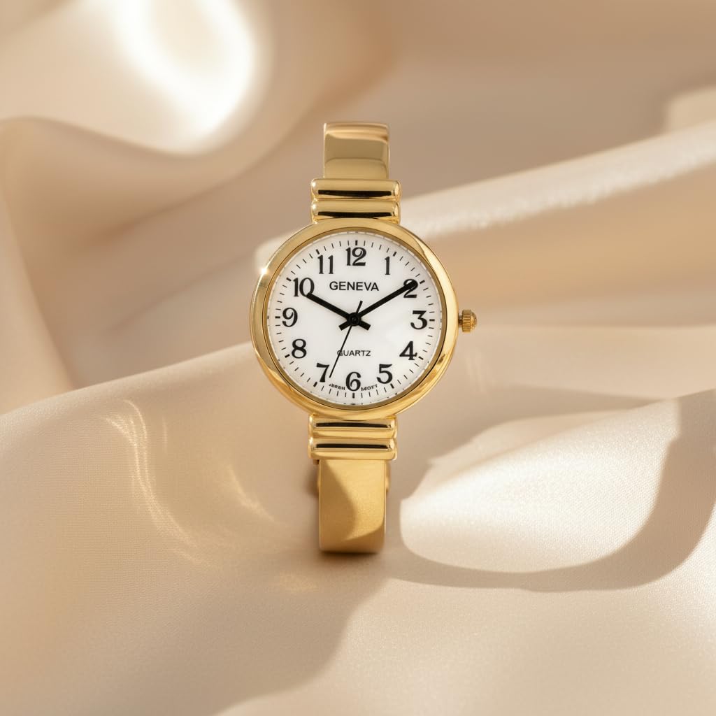 Original Mother of Pearl Cuff Bracelet Watch for Women with - Blekon Official Imagery - 4