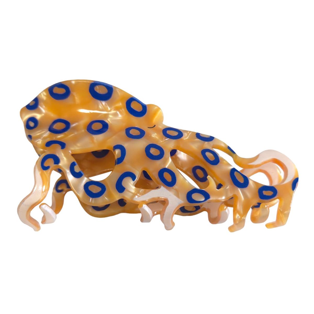 Blue-Ringed Octopus Claw Clip – Cellulose Acetate Hair Clip