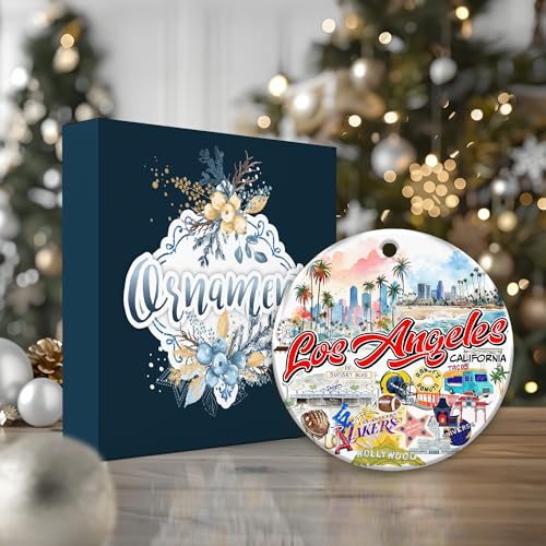 Los Angeles California Christmas Ornament 2025 – City Souvenir - Product Imagery