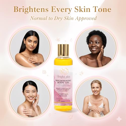 Best Brightening Body Oil (6.5 oz) - Glutathione, Arbutin, - Product Imagery