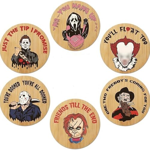 Generic Halloween Spooky Coasters Gift Set Horror Movie - Product Imagery