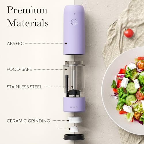 Ultrean Pepper Grinder, Rechargeable Salt and Pepper Grinder - Product Imagery