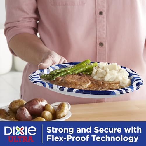 Dixie Ultra Large Paper Plates, 10 Inch, Heavy Duty Disposable - Product Imagery