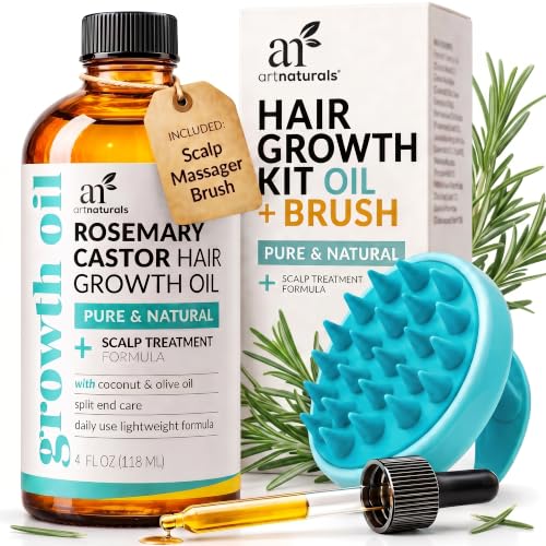 ArtNaturals Rosemary Oil for Hair Growth & Castor Oil Set, Women Men - Artnaturals Official Product View 1