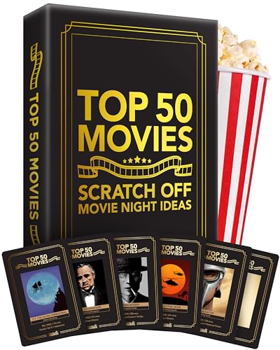 Premium Movie Night Scratch Off Cards- Gifts for Movie Lovers - Product Imagery