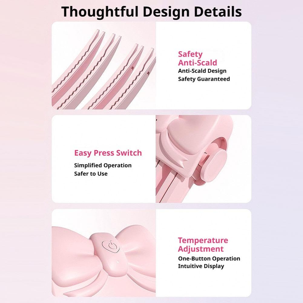 Cordless heated root volumizer clip for quick hair volume touch-ups, with 2 heat settings and USB rechargeability.