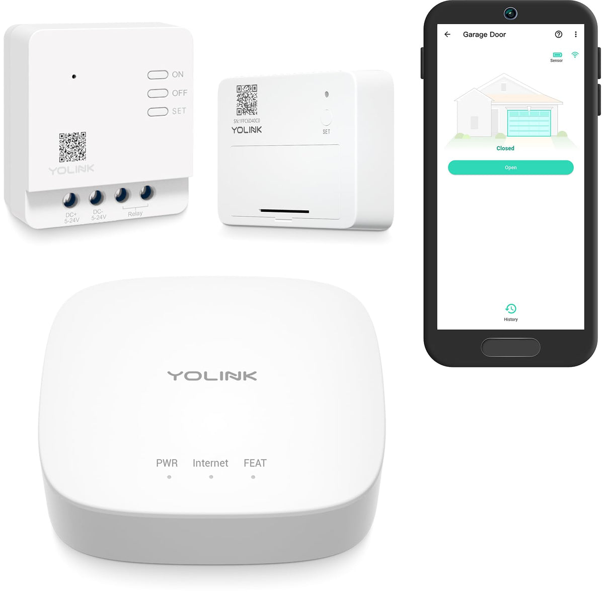 Smart Garage Door Kit with YoLink Hub - YoLink Official Imagery - 1
