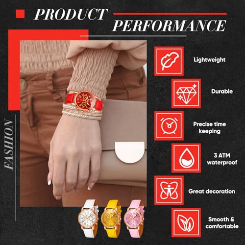 Yinkin 10 Pcs Assorted Platinum Watch Quartz Watch Sets for - Product Imagery