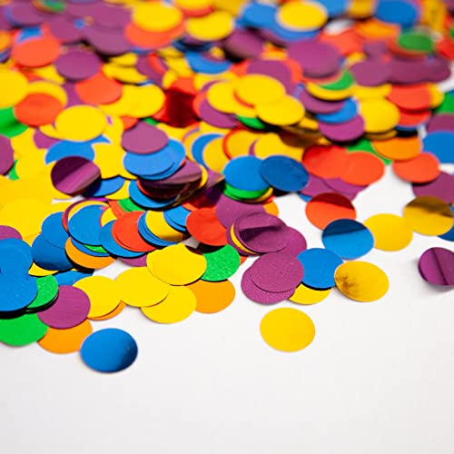Rainbow Foil Confetti,Colorful Round Dots Glitter Table - Product Imagery