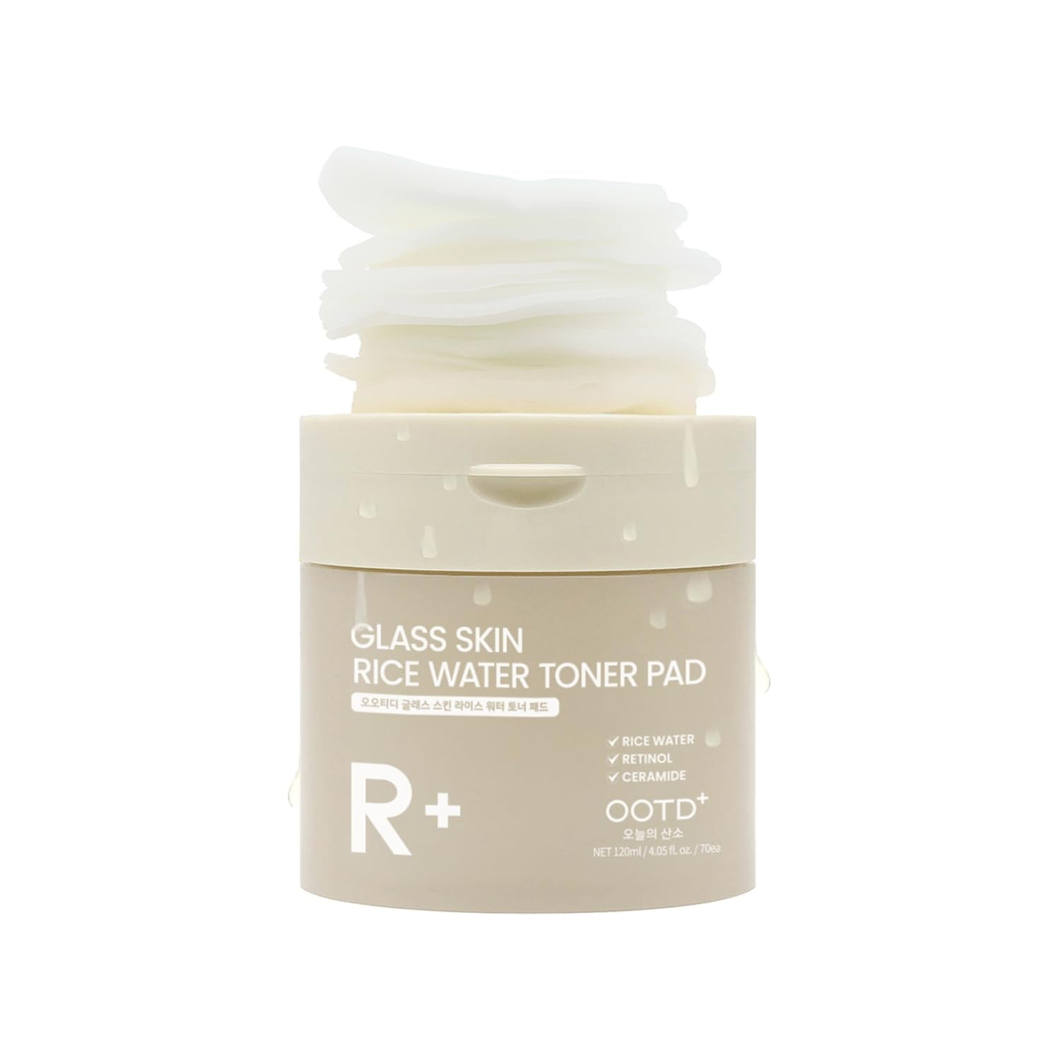OOTD Rice Water Toner Pads for Glass Skin 70 Pads - #OOTD Official Imagery - 2