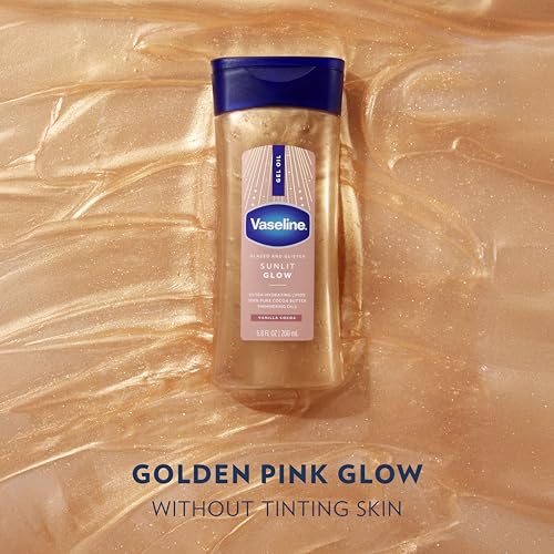 Vaseline Glazed and Glisten Sunlit Glow Body Gel Oil Shimmering - Product Imagery