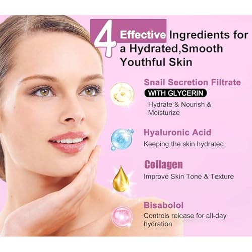 Snail Mucin Skincare Set,3 Pcs Cleanser, Eye Cream, Face Cream, - Product Imagery