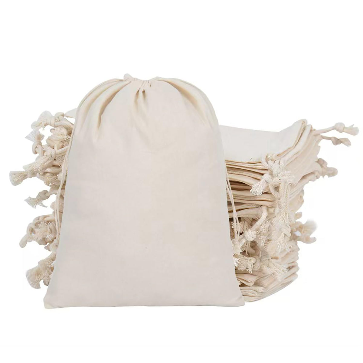 gobyhumm 50 Pcs Cotton Muslin Drawstring Sachet Pouch Bags 6 - gobyhumm Official Imagery - 2